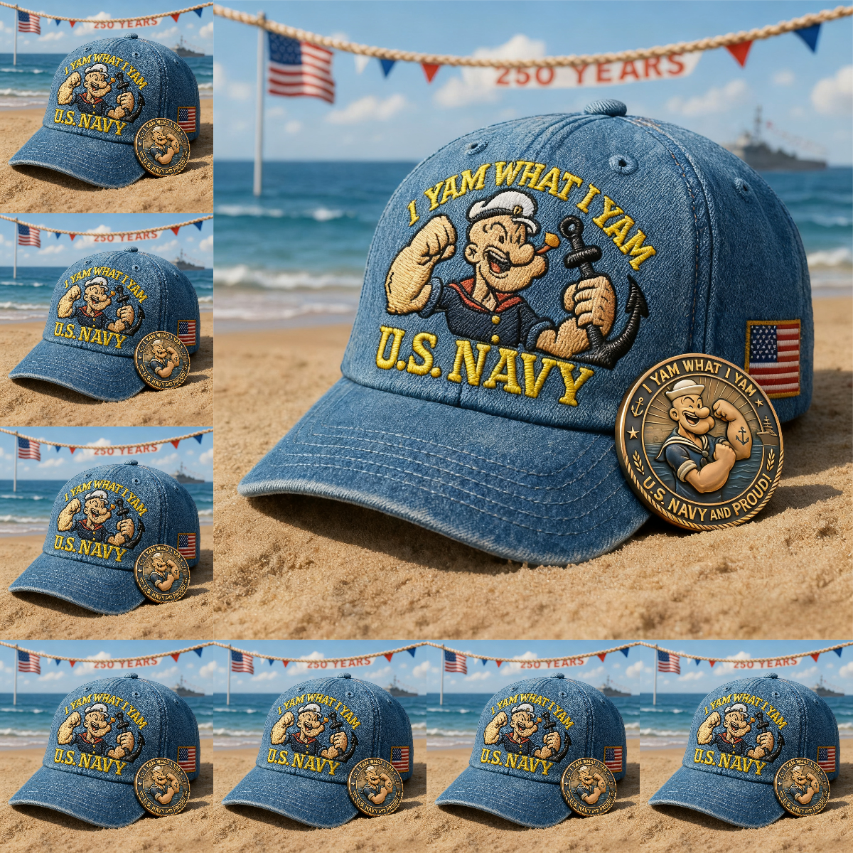 🇺🇸U.S. Navy Commemorative Cap & Coin – Anchor of Freedom⚓