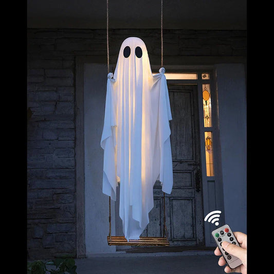 Hanging Swing Ghost Decoration Halloween 2026 Porch Lights