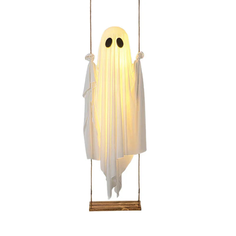 Hanging Swing Ghost Decoration Halloween 2026 Porch Lights