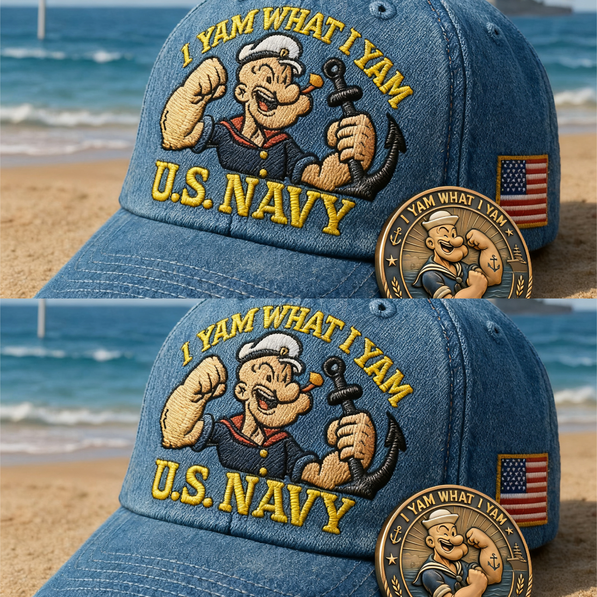🇺🇸U.S. Navy Commemorative Cap & Coin – Anchor of Freedom⚓