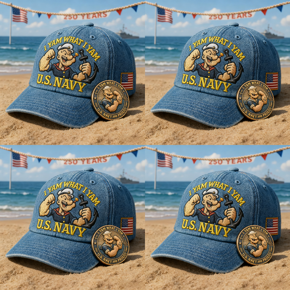 🇺🇸U.S. Navy Commemorative Cap & Coin – Anchor of Freedom⚓