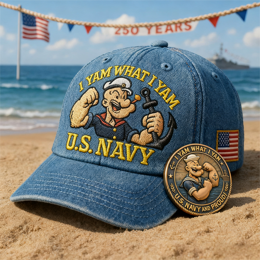 🇺🇸U.S. Navy Commemorative Cap & Coin – Anchor of Freedom⚓