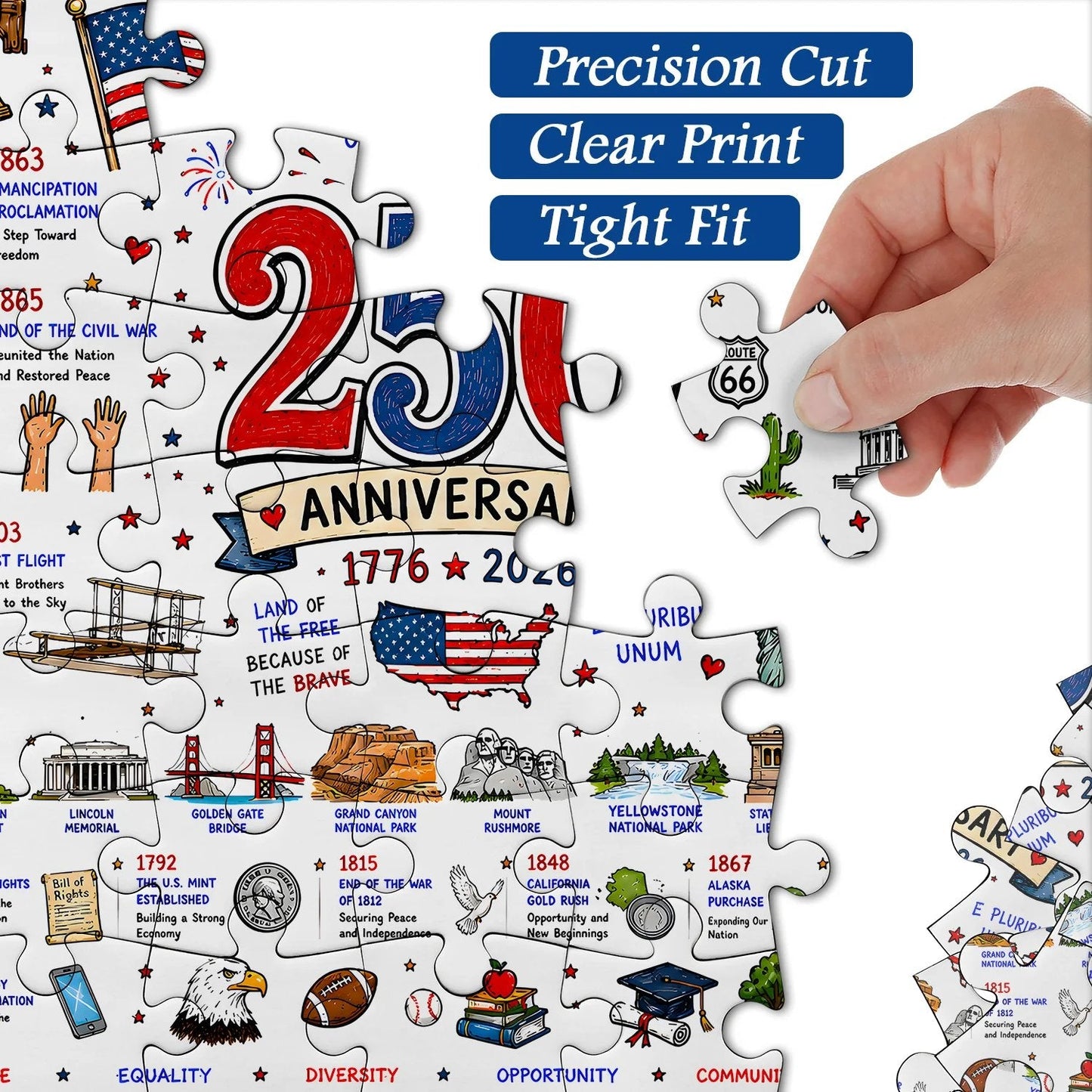 🔥250th Anniversary 70% OFF -🧩 Patriotic America Jigsaw Puzzle 1000 Pieces 🎁 Buy 2 Free Shipping