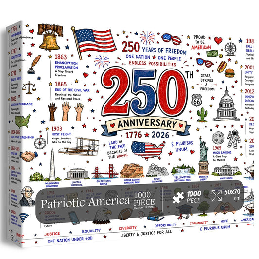 🔥250th Anniversary 70% OFF -🧩 Patriotic America Jigsaw Puzzle 1000 Pieces 🎁 Buy 2 Free Shipping