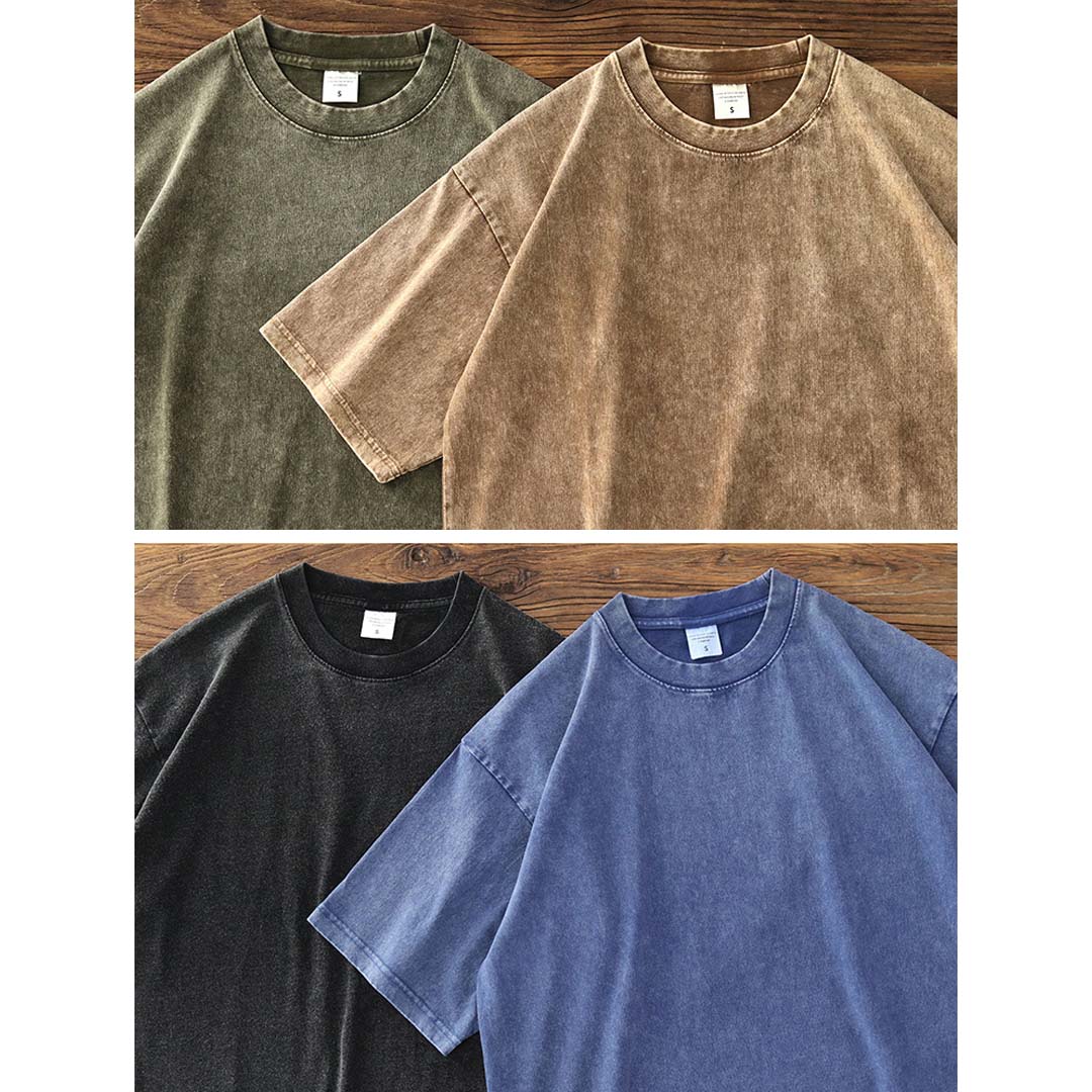 1/4 Pack Oversized Tshirts Unisex Gym Vintage Heavyweight T Shirts Cottonn Workingout Acld Wakesh Bggy Teens