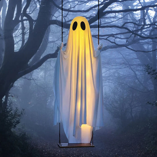 Hanging Swing Ghost Decoration Halloween 2026 Porch Lights