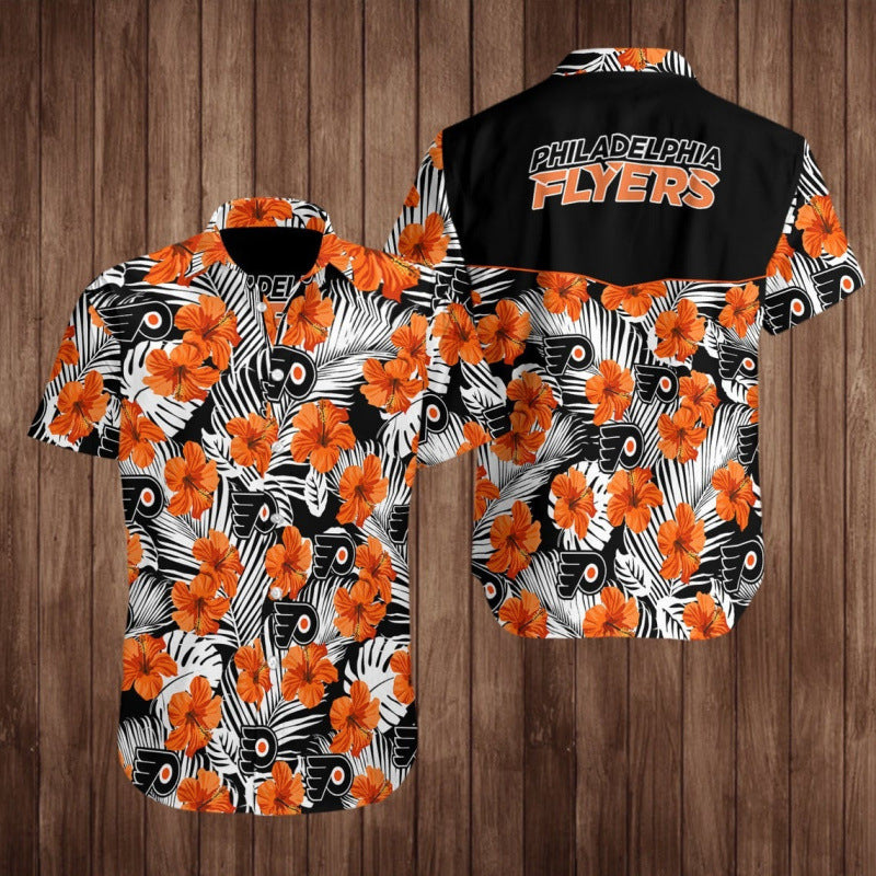 NHL Team Spirit Hawaiian Shirt – Vintage Hockey Fan Button Up Shirt