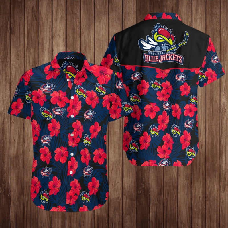 NHL Team Spirit Hawaiian Shirt – Vintage Hockey Fan Button Up Shirt