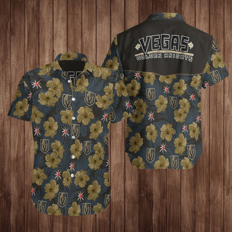 NHL Team Spirit Hawaiian Shirt – Vintage Hockey Fan Button Up Shirt