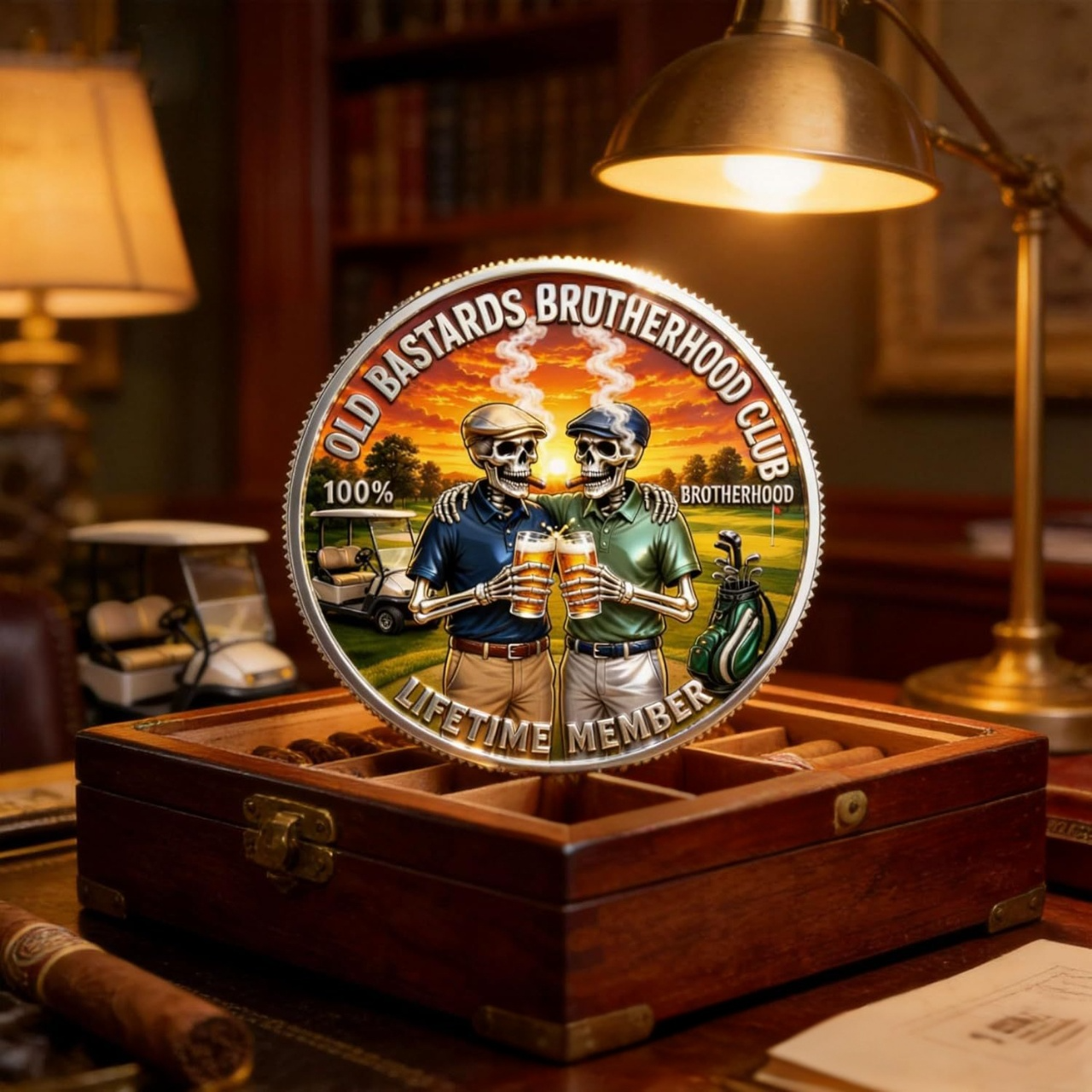 ⛳ Last Day 60% OFF - Old Bastards Golf Brotherhood Club Coin | Lifetime Member Golf Gift for Men