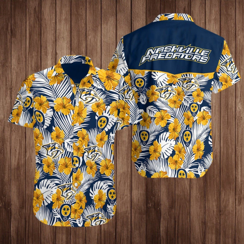 NHL Team Spirit Hawaiian Shirt – Vintage Hockey Fan Button Up Shirt