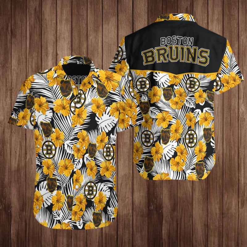NHL Team Spirit Hawaiian Shirt – Vintage Hockey Fan Button Up Shirt
