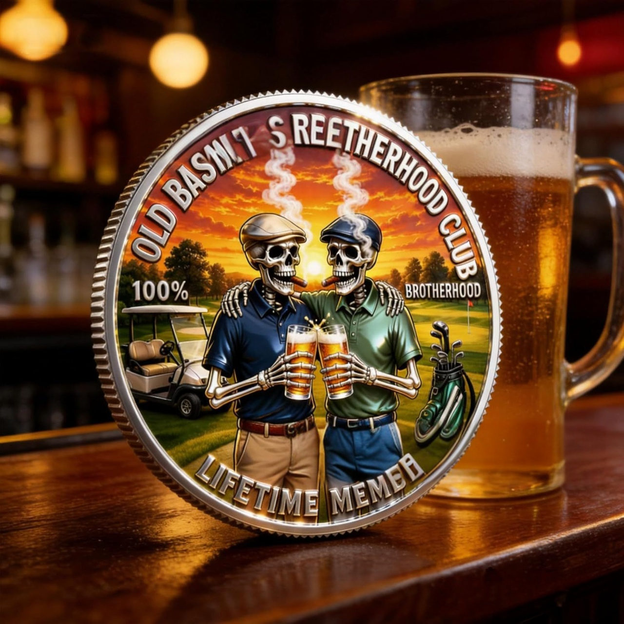 ⛳ Last Day 60% OFF - Old Bastards Golf Brotherhood Club Coin | Lifetime Member Golf Gift for Men