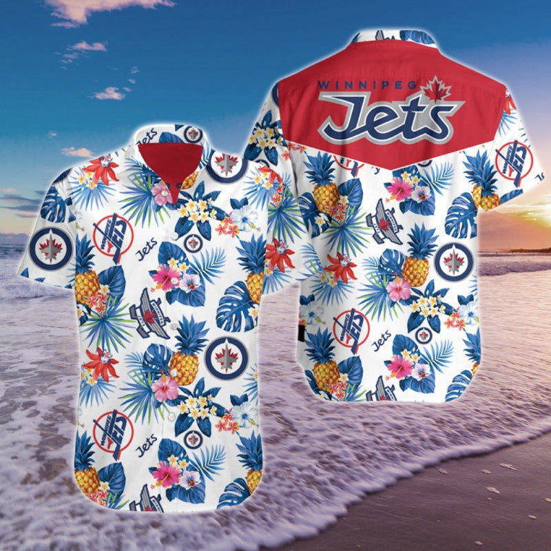 NHL Team Spirit Hawaiian Shirt – Vintage Hockey Fan Button Up Shirt