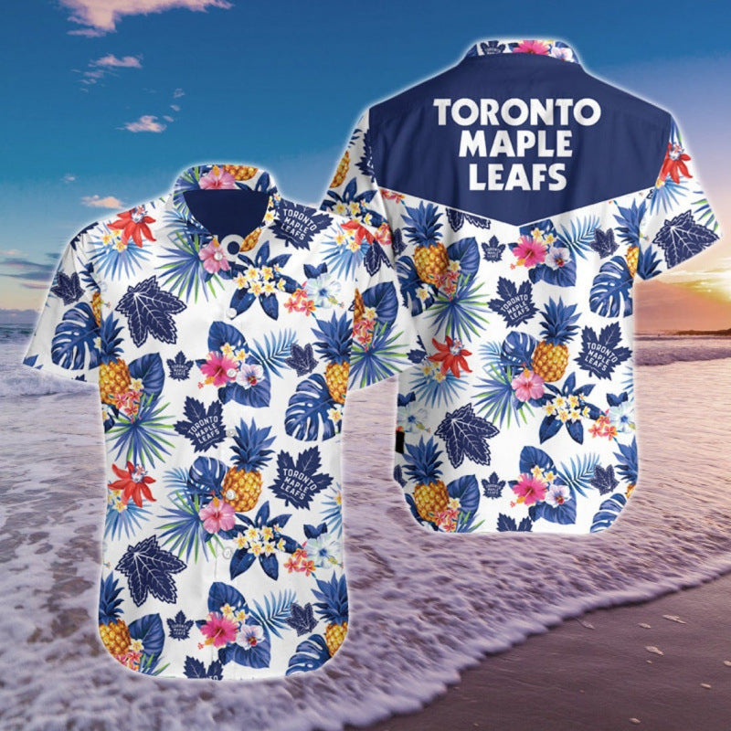 NHL Team Spirit Hawaiian Shirt – Vintage Hockey Fan Button Up Shirt