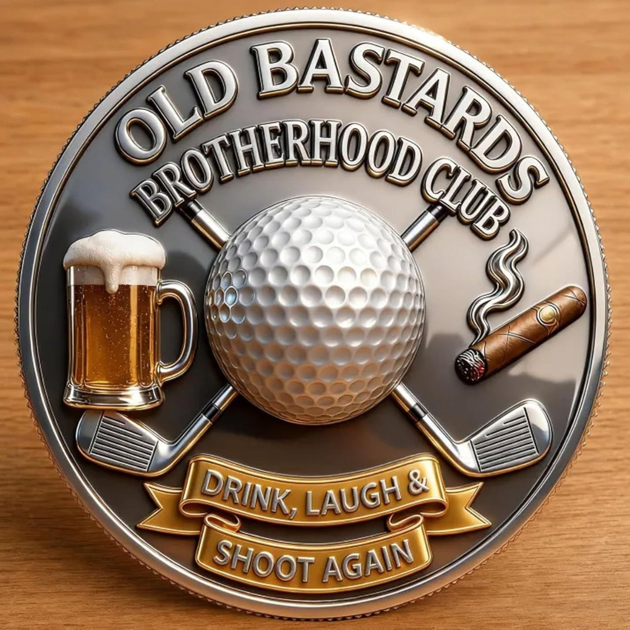 ⛳ Last Day 60% OFF - Old Bastards Golf Brotherhood Club Coin | Lifetime Member Golf Gift for Men