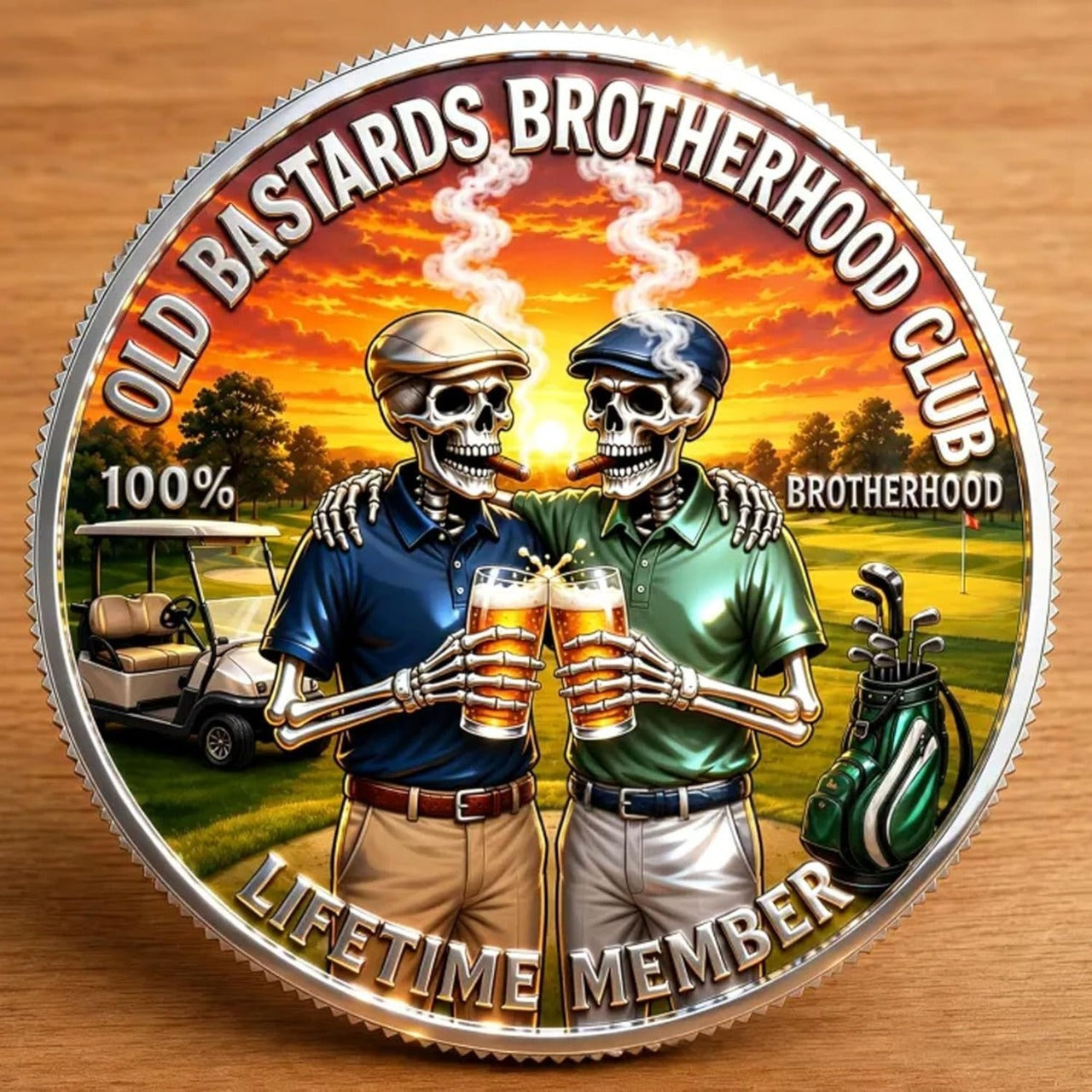 ⛳ Last Day 60% OFF - Old Bastards Golf Brotherhood Club Coin | Lifetime Member Golf Gift for Men