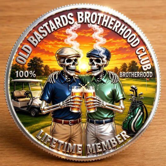 ⛳ Last Day 60% OFF - Old Bastards Golf Brotherhood Club Coin | Lifetime Member Golf Gift for Men