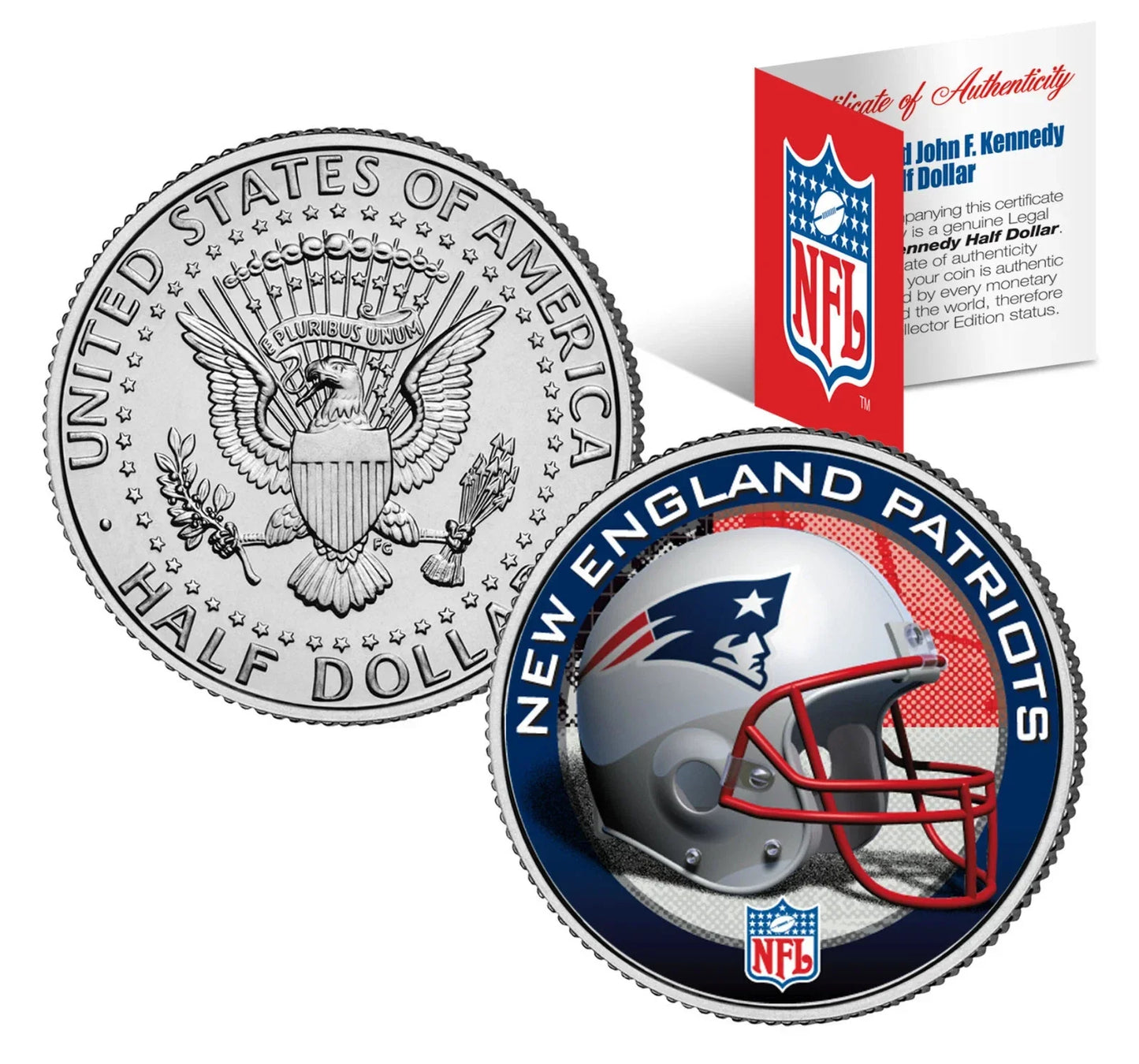 NFL HELMET LOGOS JFK Half Dollar US Football Coins OFFICIALLY LICENSED 32 TEAMS