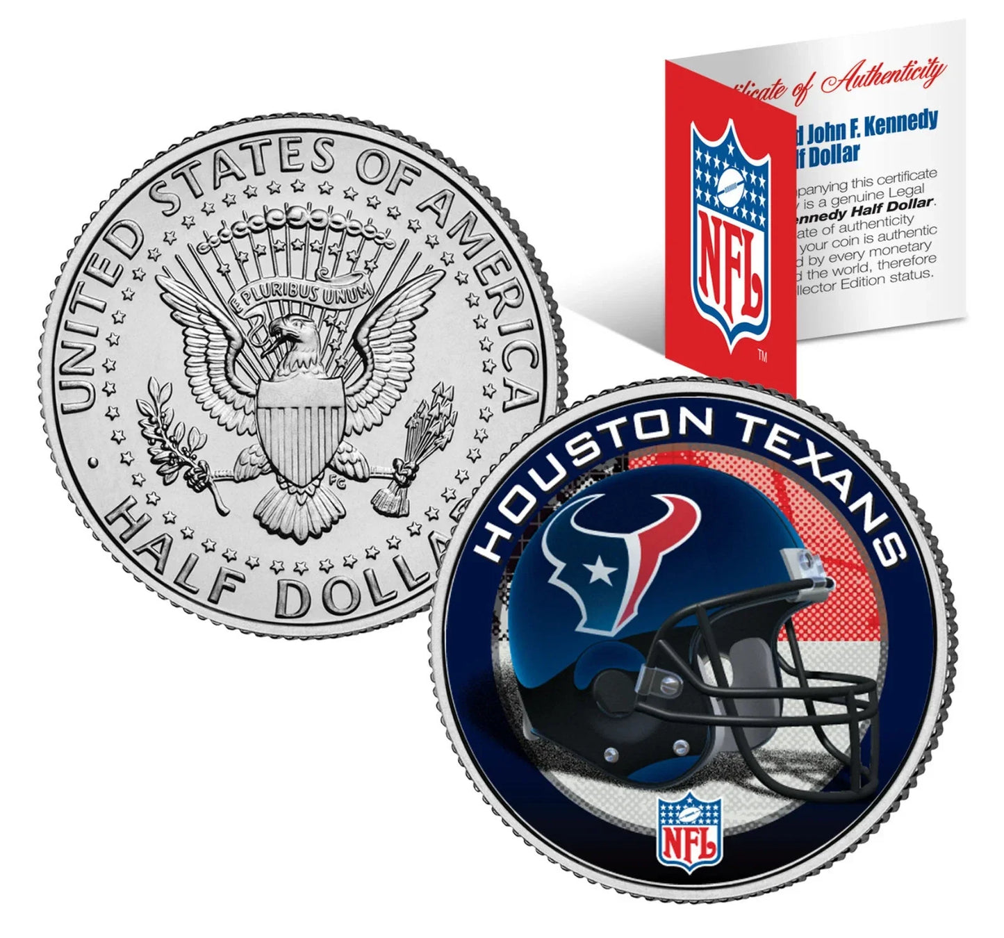 NFL HELMET LOGOS JFK Half Dollar US Football Coins OFFICIALLY LICENSED 32 TEAMS
